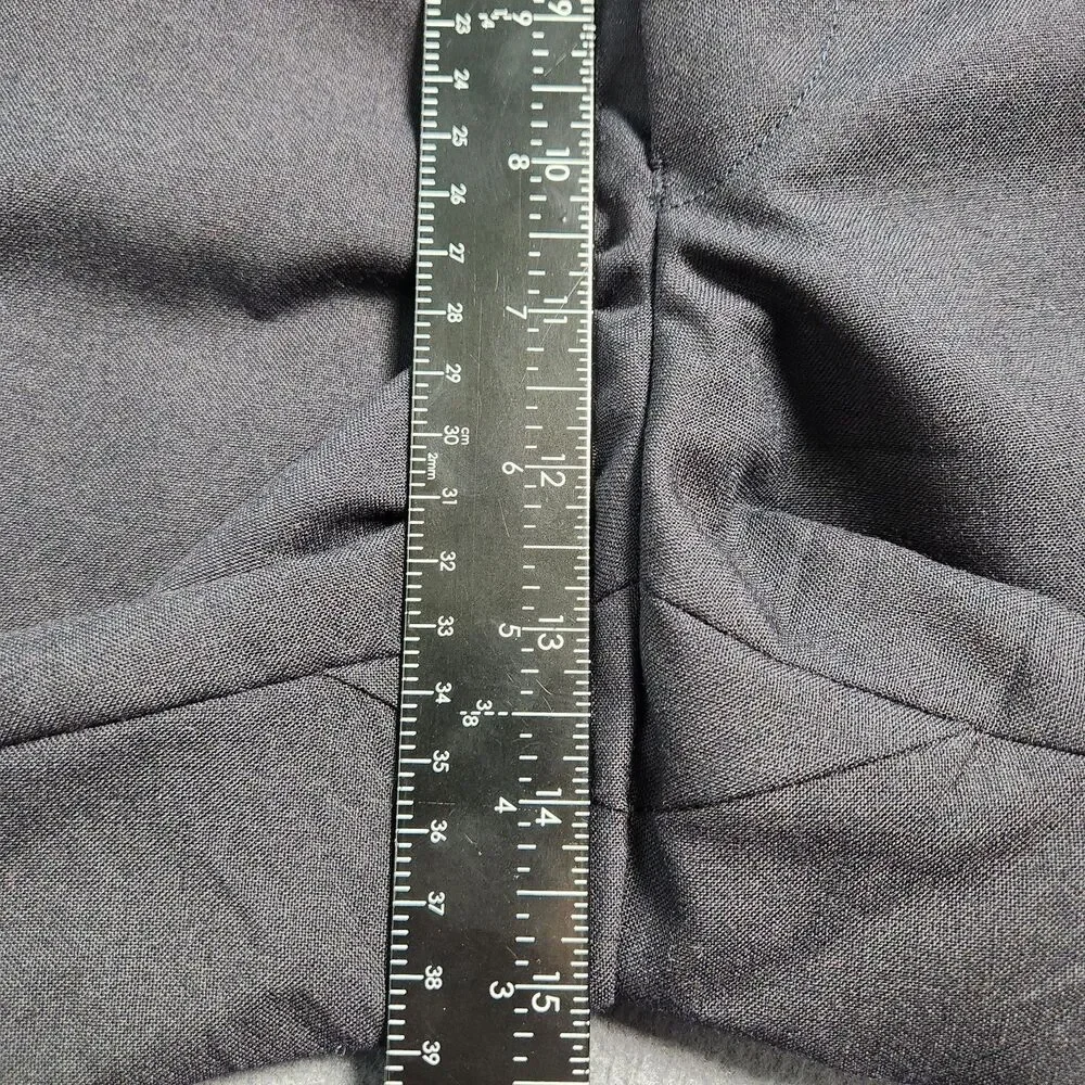 Lauren Ralph Lauren Dress Pants Men 36X34(31.5) Navy Flat Front Super 100's Wool